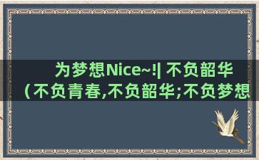 为梦想Nice~!| 不负韶华（不负青春,不负韶华;不负梦想的意思）(为梦想拼搏的唯美句子)